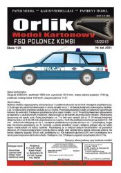 polnischer Pkw FSO Polonez Kombi Polizei-Streifenwagen 1:25 einfach