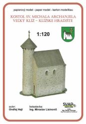romanische Erzengel-Michael-Kirche aus Klížske Hradište/ Slowakei 1:120