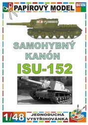 schwere sowjetische Selbstfahrlafette ISU-152 1:48 einfach