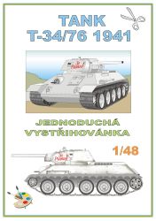 sowjetischer Panzer T-34/76 (1941) Wintertarnbemalung 1:48 einfach
