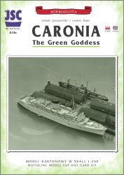 Transatlantikliner RMS Caronia (II) „The Green Goddess“ der Cunard White Star Line (1950 - April 1958) 1:250