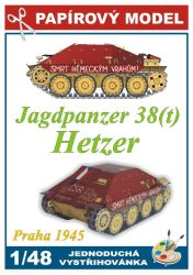 tschechischer Beutefahrzeug Jagdpanzer 38 (t) Hetzer (Prag, 1945) 1:48 einfach