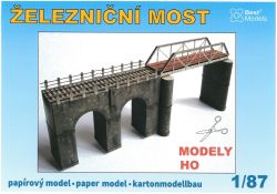 Eisenbahnbrücke mit zwei Bögen und einer längeren Trägerfahrbahn 1:87 (2. Ausgabe)