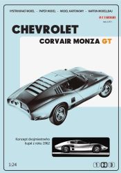 zwei Chevrolet Corvair Monza GT (Silberdruck und matt) 1:24